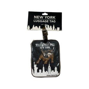 NWT Torkia International Vintage Wall Street Bull Arturo Di Modica Luggage Tag